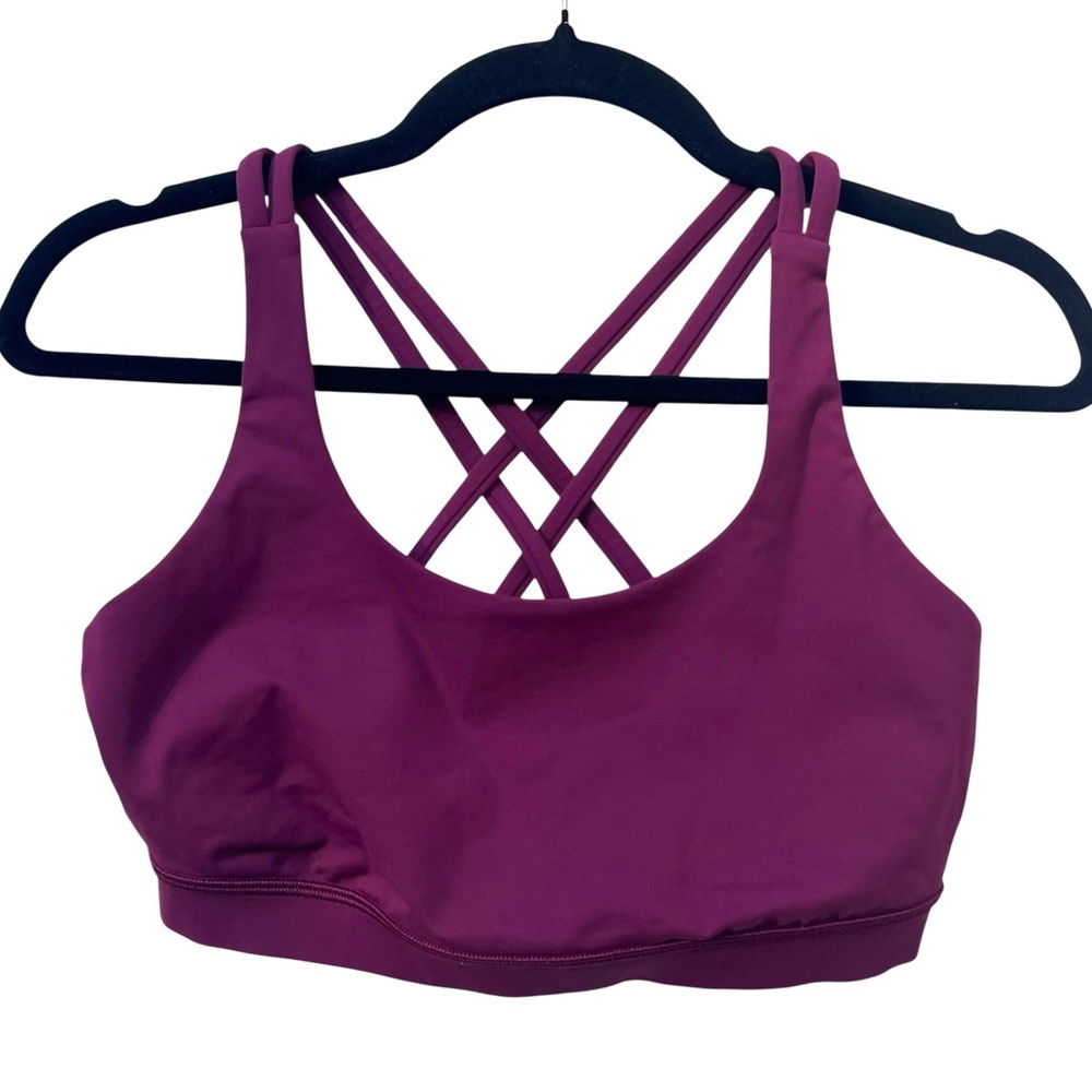 Lululemon Energy Bra size 8  plum maroon 
Red Grape - Picture 3 of 7